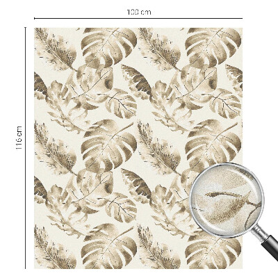 Film adhésif pour vitrage dépoli vitrail plantes tropicales