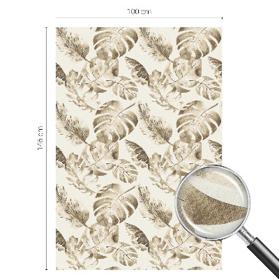 Film adhésif pour vitrage dépoli vitrail plantes tropicales