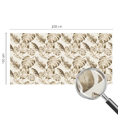 Film adhésif pour vitrage dépoli vitrail plantes tropicales