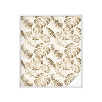 Film adhésif pour vitrage dépoli vitrail plantes tropicales