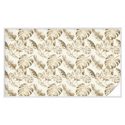 Film adhésif pour vitrage dépoli vitrail plantes tropicales