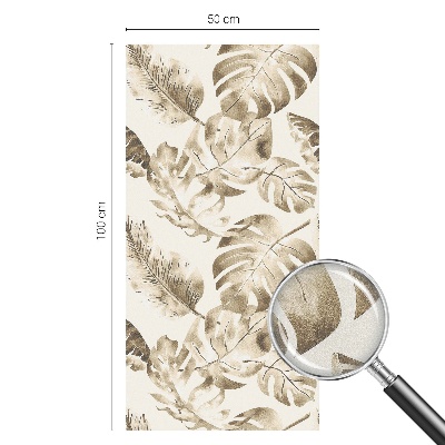 Film adhésif pour vitrage dépoli vitrail plantes tropicales