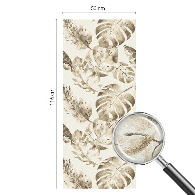 Film adhésif pour vitrage dépoli vitrail plantes tropicales