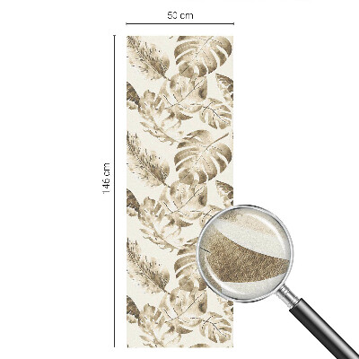 Film adhésif pour vitrage dépoli vitrail plantes tropicales