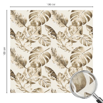 Film adhésif pour vitrage dépoli vitrail plantes tropicales