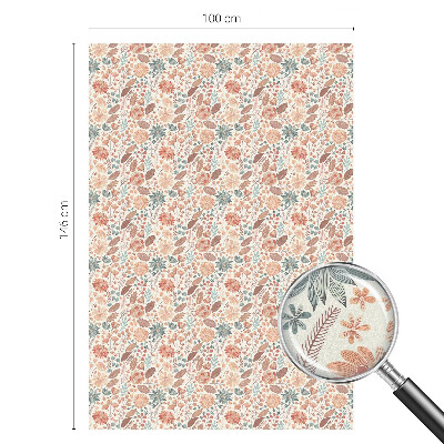 Film solaire fenêtre décoratif aspect vitrail composition florale