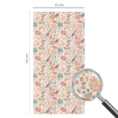 Film solaire fenêtre décoratif aspect vitrail composition florale