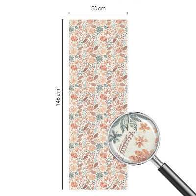 Film solaire fenêtre décoratif aspect vitrail composition florale