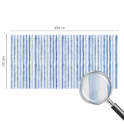 Film adhésif pour vitrage dépoli vitrail rayures bleues