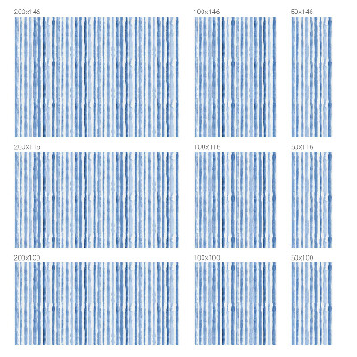 Film adhésif pour vitrage dépoli vitrail rayures bleues