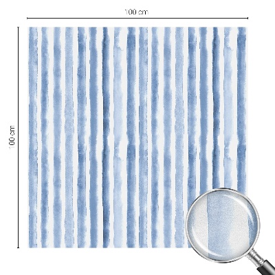 Film adhésif pour vitrage dépoli vitrail rayures bleues