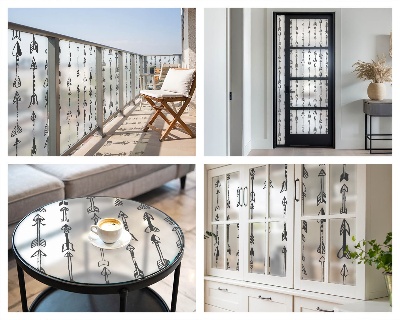 Brise-vue pour fenêtre Flèches géométriques