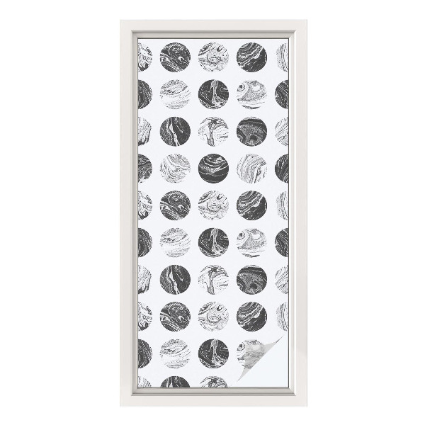 Sticker fenêtre vitrail adhésif Élégance du marbre