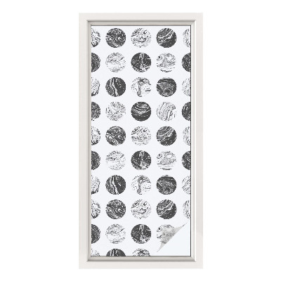 Sticker fenêtre vitrail adhésif Élégance du marbre