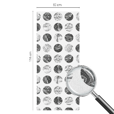 Sticker fenêtre vitrail adhésif Élégance du marbre