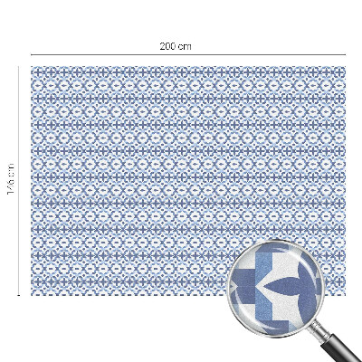 Film adhésif pour vitrage dépoli vitrail Mosaïque bleue