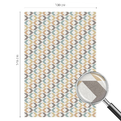 Film solaire fenêtre décoratif aspect vitrail Losanges géométriques