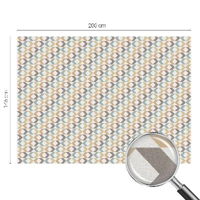 Film solaire fenêtre décoratif aspect vitrail Losanges géométriques