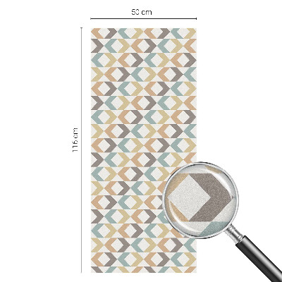 Film solaire fenêtre décoratif aspect vitrail Losanges géométriques