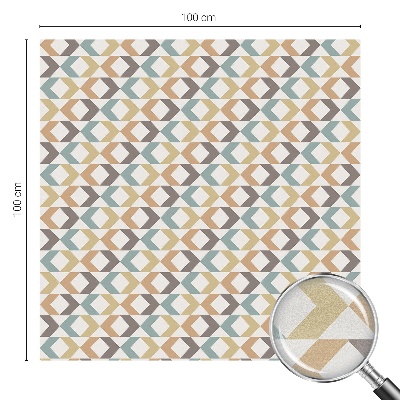 Film solaire fenêtre décoratif aspect vitrail Losanges géométriques