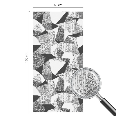Film adhésif pour vitrage dépoli vitrail figures géométriques