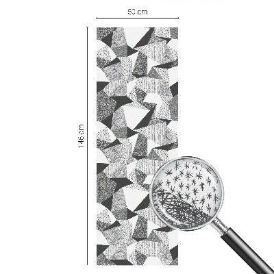 Film adhésif pour vitrage dépoli vitrail figures géométriques