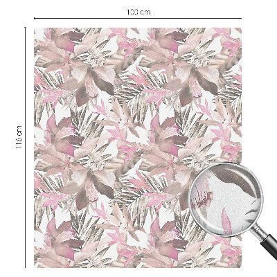 Sticker fenêtre vitrail adhésif fleurs pastel