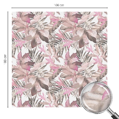 Sticker fenêtre vitrail adhésif fleurs pastel