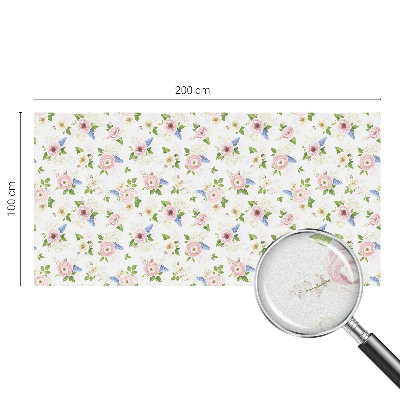 Film solaire fenêtre décoratif aspect vitrail Motif floral