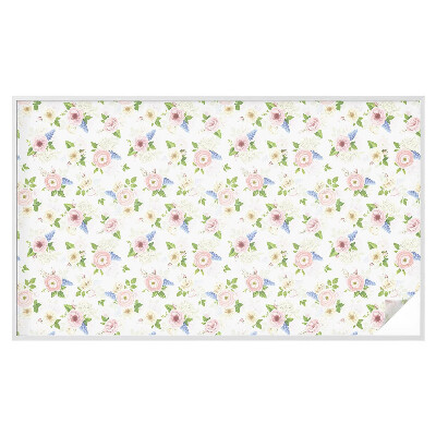 Film solaire fenêtre décoratif aspect vitrail Motif floral