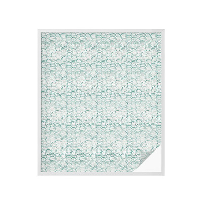 Film adhésif pour vitrage dépoli vitrail Vague verte