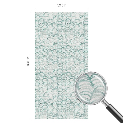 Film adhésif pour vitrage dépoli vitrail Vague verte