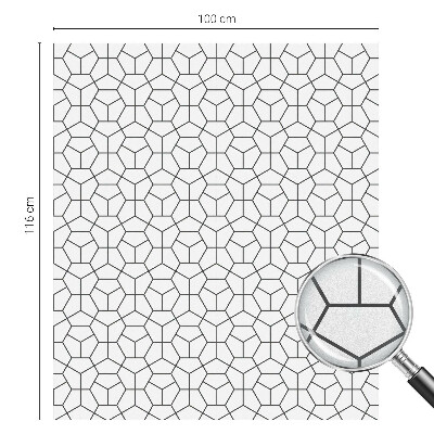 Film solaire fenêtre décoratif aspect vitrail cubes géométriques