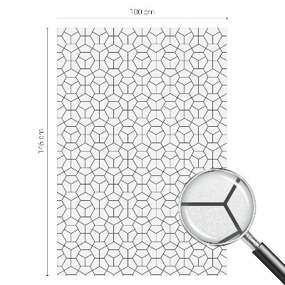 Film solaire fenêtre décoratif aspect vitrail cubes géométriques