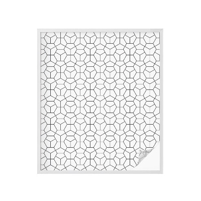 Film solaire fenêtre décoratif aspect vitrail cubes géométriques