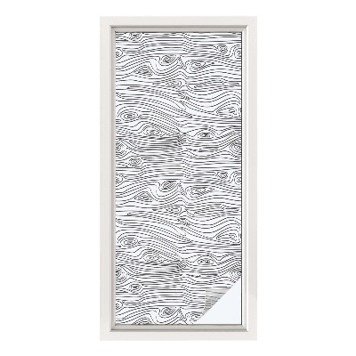 Film solaire fenêtre décoratif aspect vitrail Lignes de bois