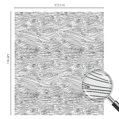 Film solaire fenêtre décoratif aspect vitrail Lignes de bois