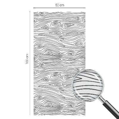 Film solaire fenêtre décoratif aspect vitrail Lignes de bois