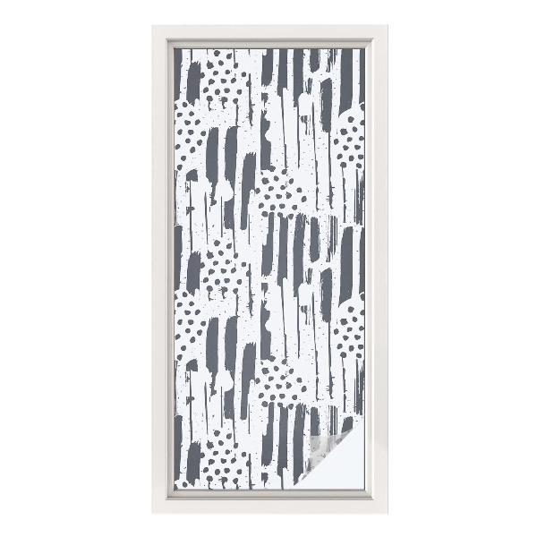 Film solaire fenêtre décoratif aspect vitrail Rayures et pois