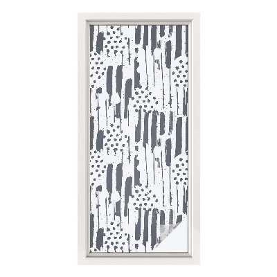 Film solaire fenêtre décoratif aspect vitrail Rayures et pois