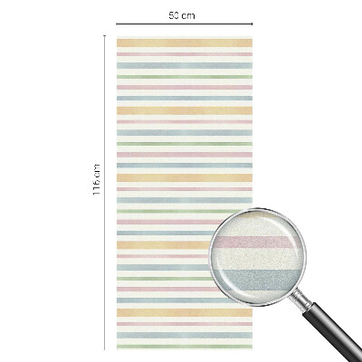 Sticker fenêtre vitrail adhésif rayures pastel