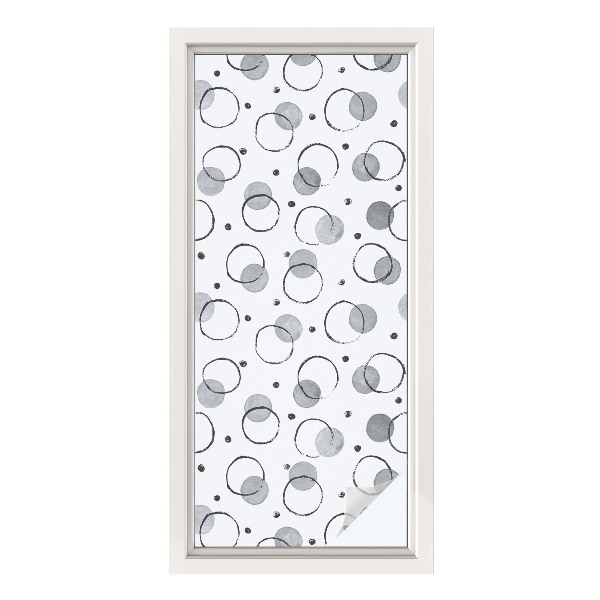 Film adhésif pour vitrage dépoli vitrail Roues grises