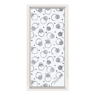 Film adhésif pour vitrage dépoli vitrail Roues grises