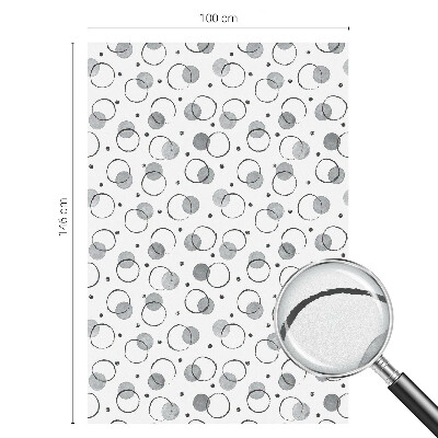 Film adhésif pour vitrage dépoli vitrail Roues grises