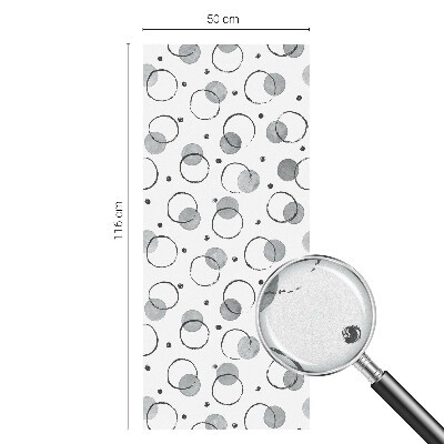 Film adhésif pour vitrage dépoli vitrail Roues grises