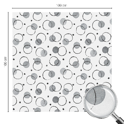 Film adhésif pour vitrage dépoli vitrail Roues grises