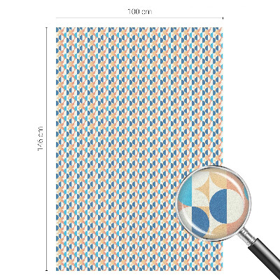 Film solaire fenêtre décoratif aspect vitrail symétrie géométrique