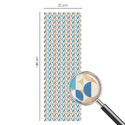 Film solaire fenêtre décoratif aspect vitrail symétrie géométrique