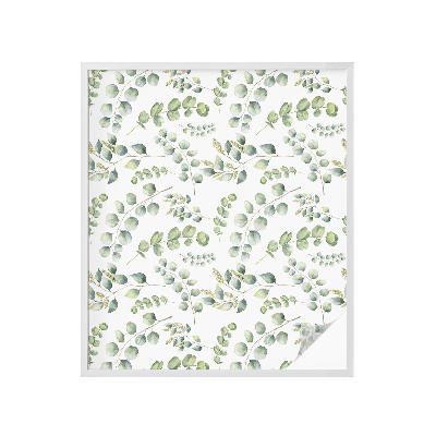 Sticker fenêtre vitrail adhésif feuilles botaniques