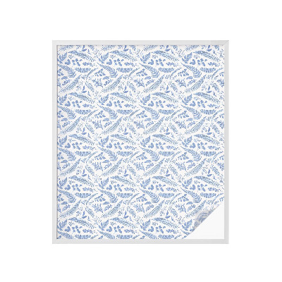 Film adhésif pour vitrage dépoli vitrail feuilles de fougère